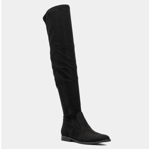 Marc Fisher Renn Over The Knee Boot Faux Suede Leather